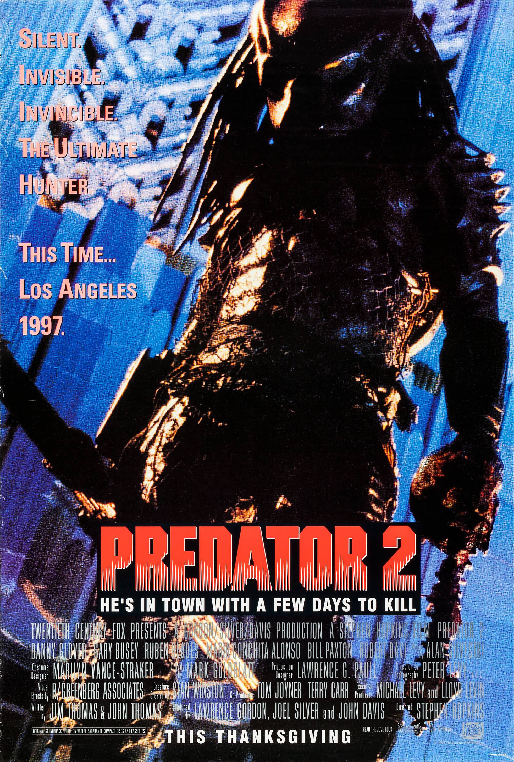 Mega Sized Movie Poster Image for Predator 2 (#1 of 4)