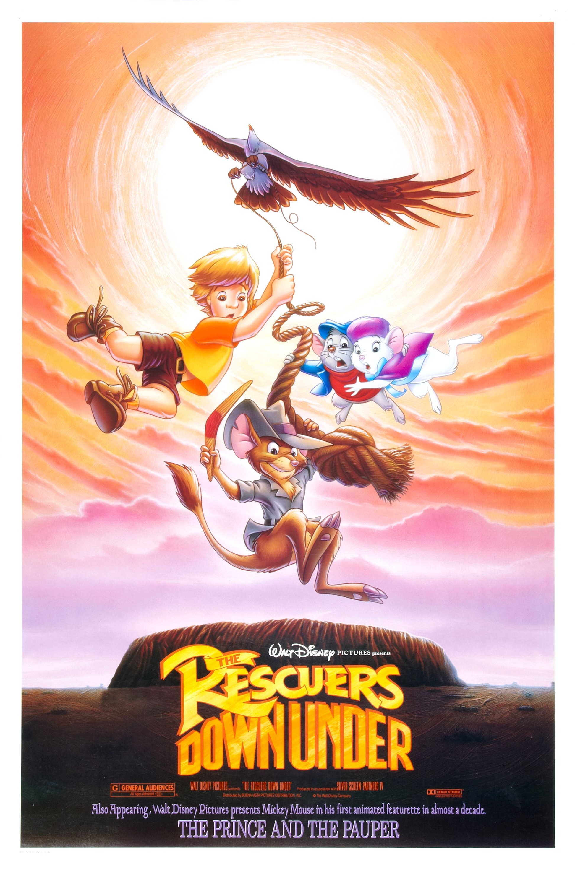 Mega Sized Movie Poster Image for The Rescuers Down Under (#1 of 2)