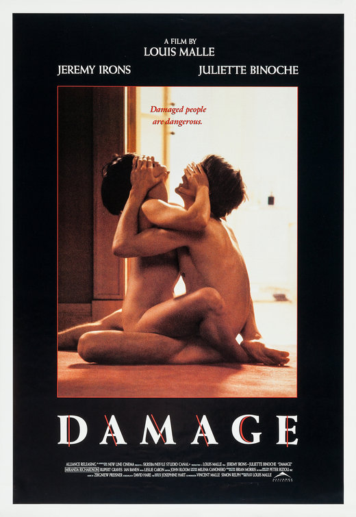 Damage 1992 U.S. One Sheet Poster