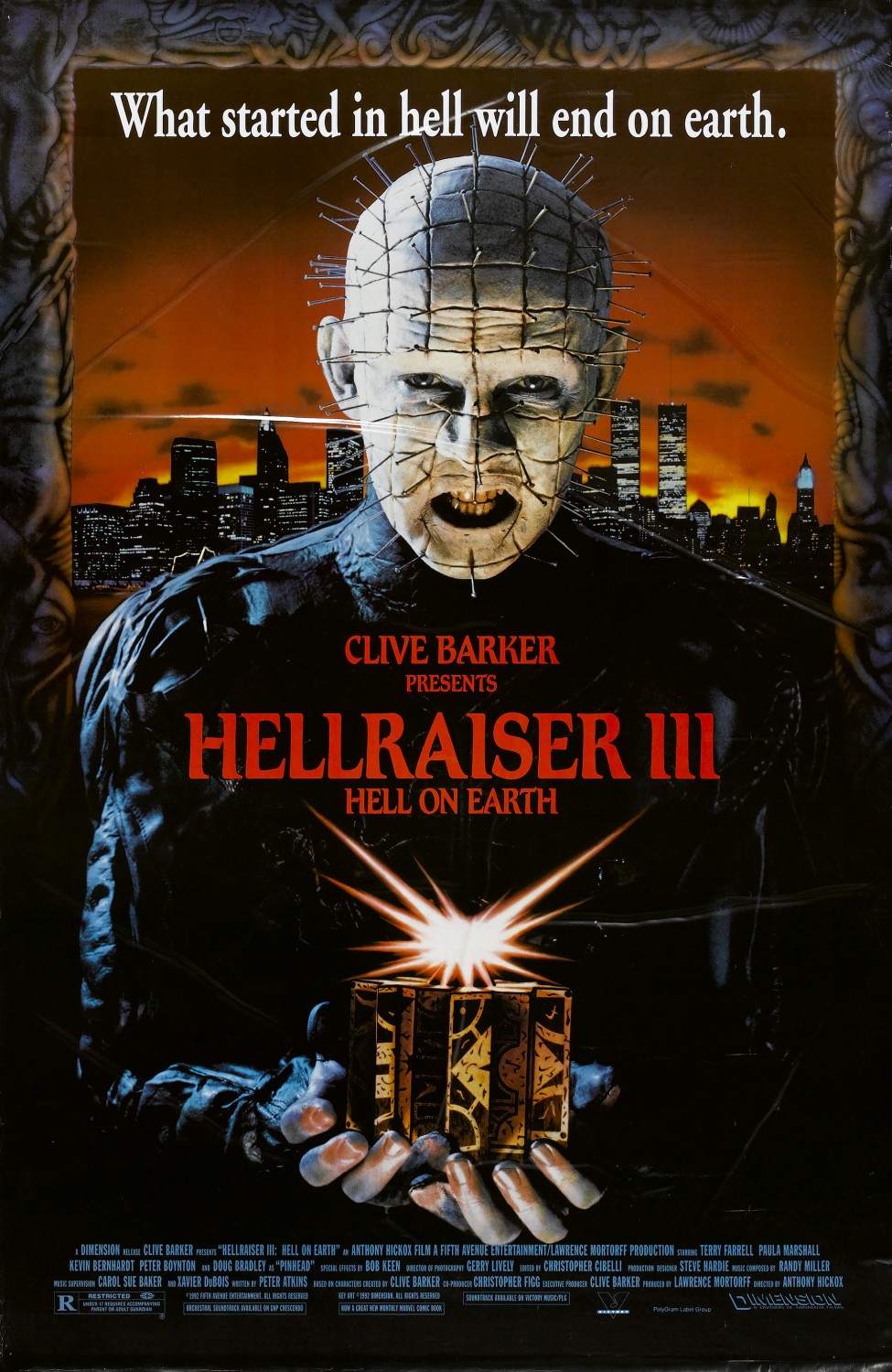 Extra Large Movie Poster Image for Hellraiser III: Hell on Earth 