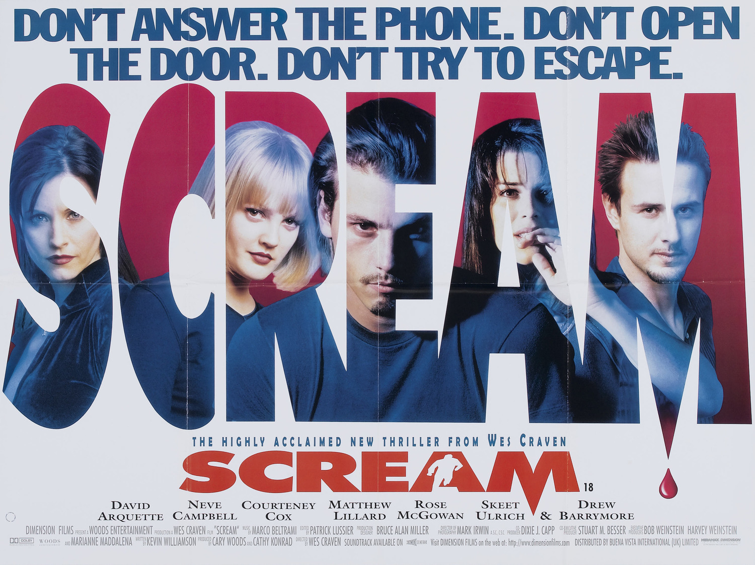 Extra Large Movie Poster Image for Scream (#2 of 3)