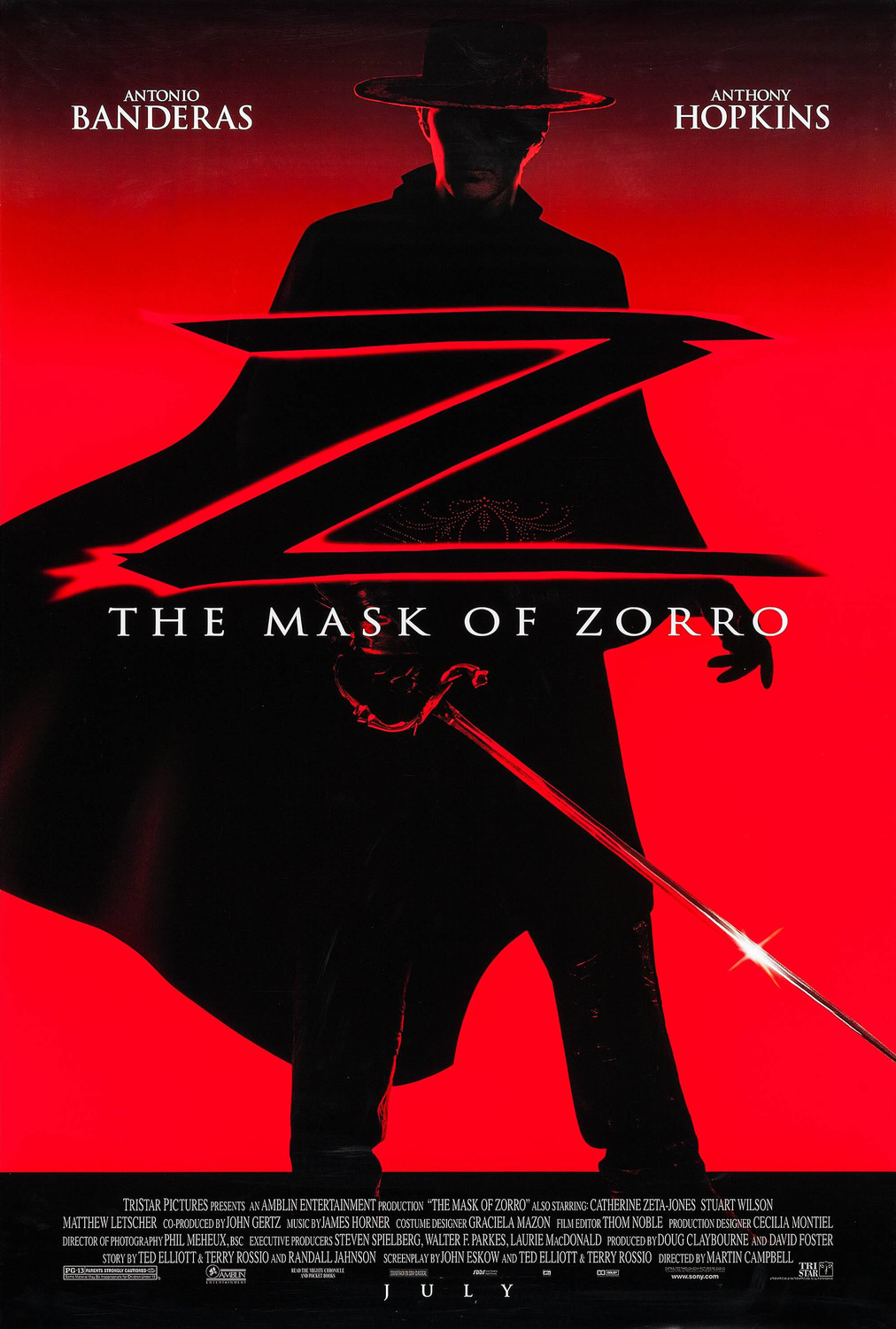The Mask of Zorro (#2 of 2): Extra Large Movie Poster Image - IMP Awards