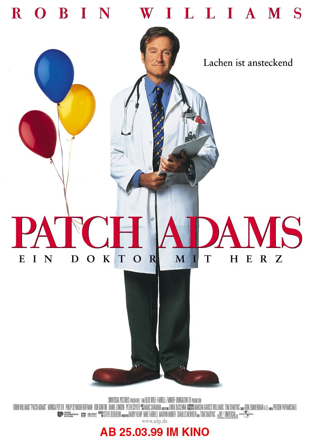 Extra Large Movie Poster Image for Patch Adams (#2 of 4)