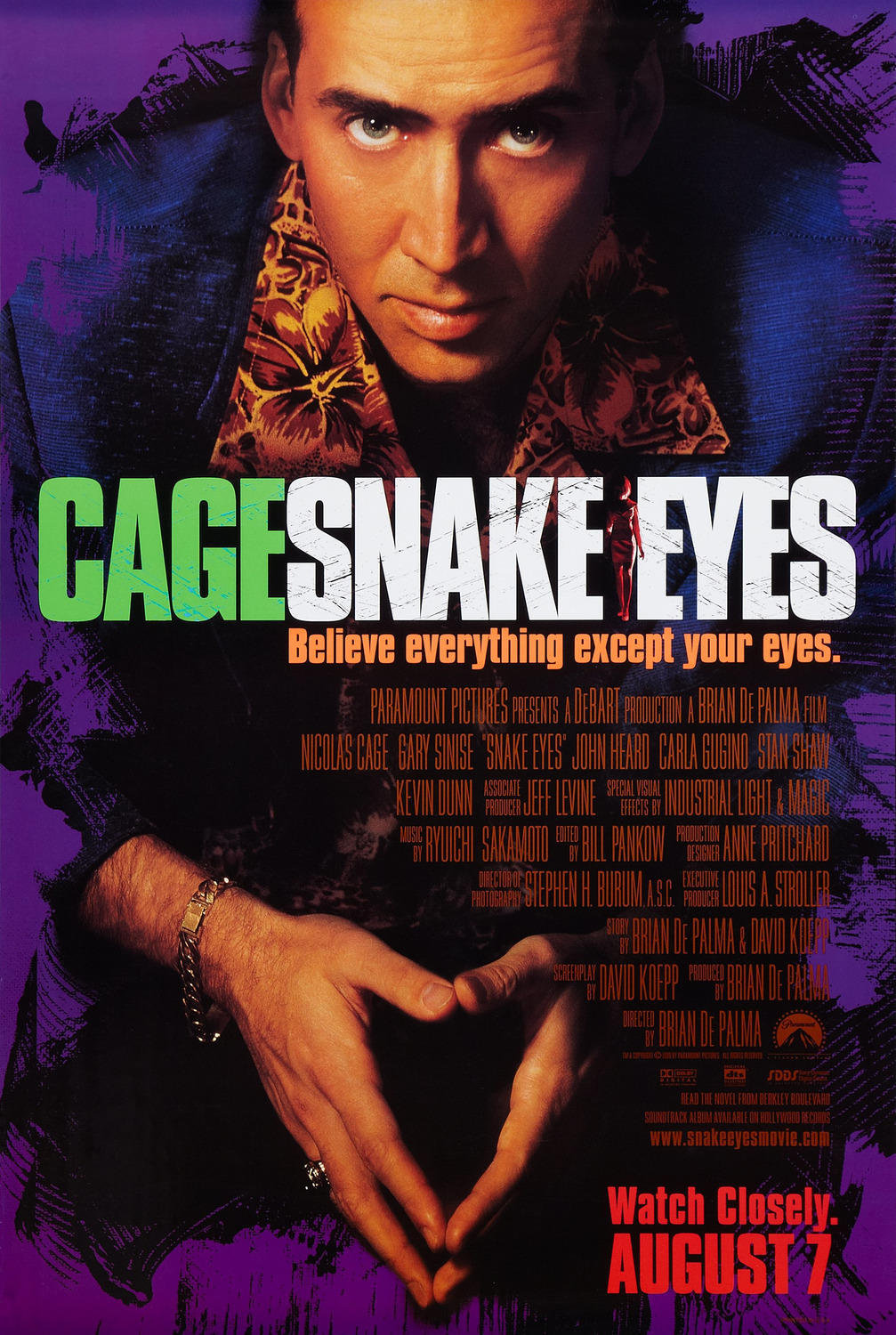 Extra Large Movie Poster Image for Snake Eyes (#2 of 3)