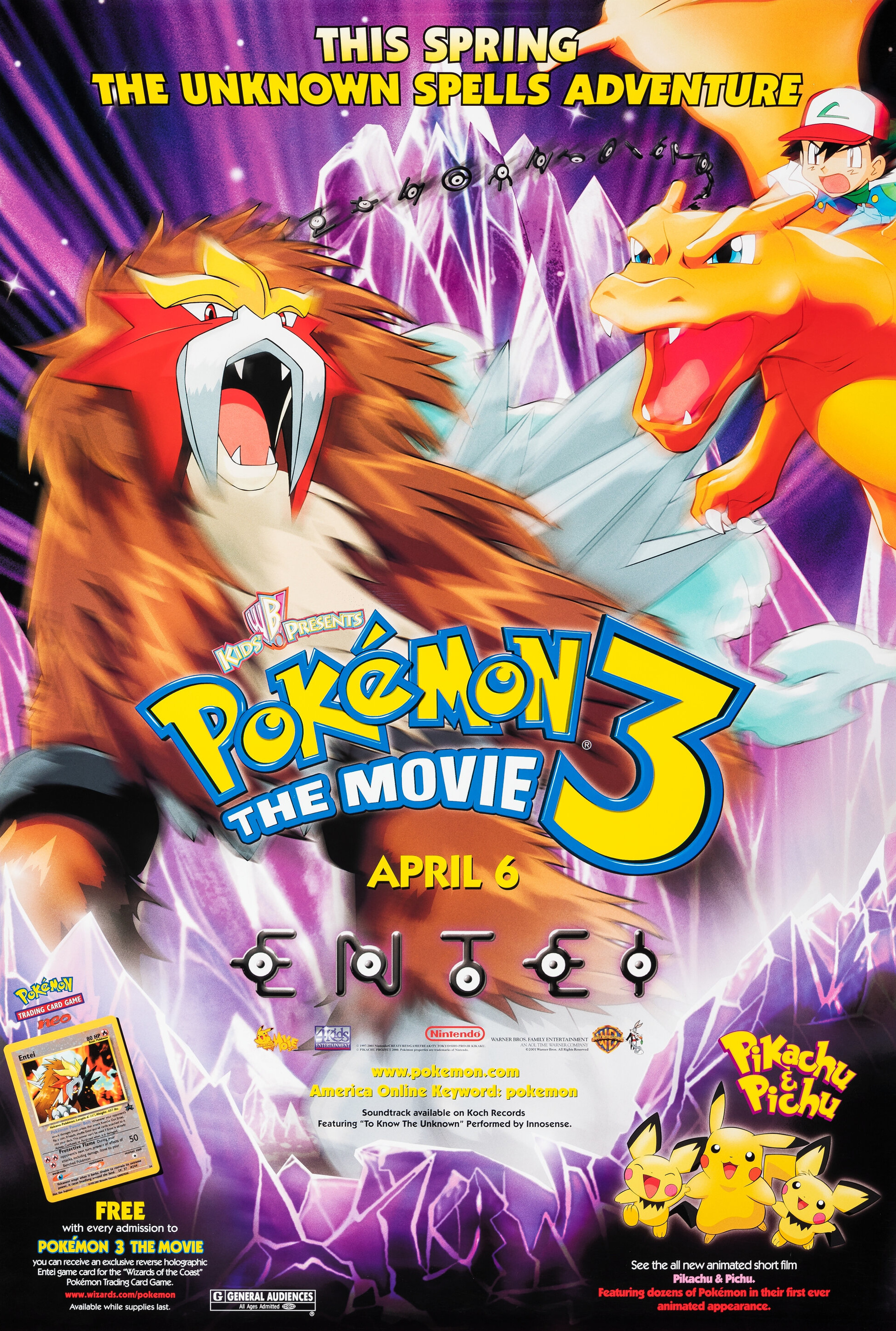 Mega Sized Movie Poster Image for Pokemon 3 The Movie 