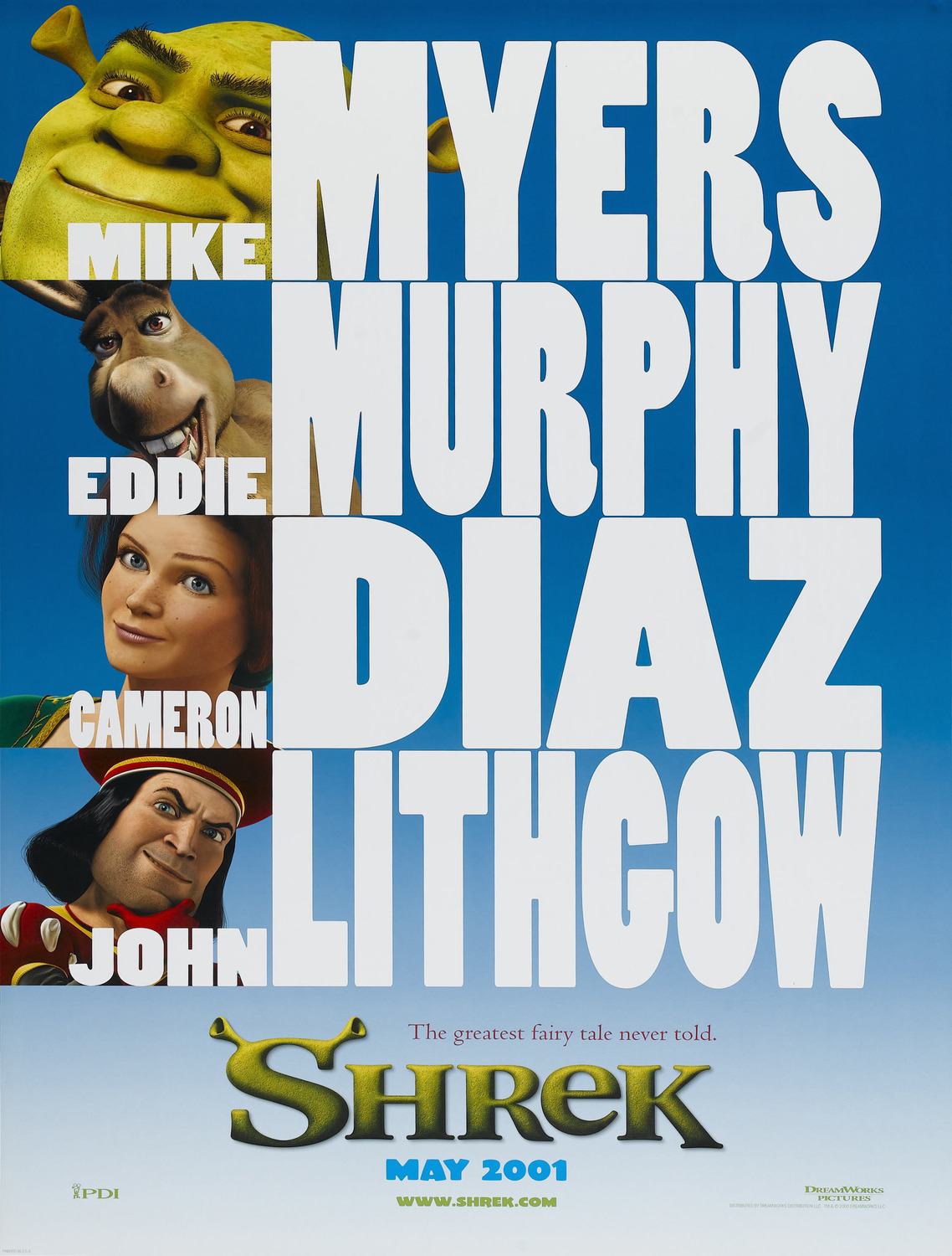 Extra Large Movie Poster Image for Shrek (#1 of 4)