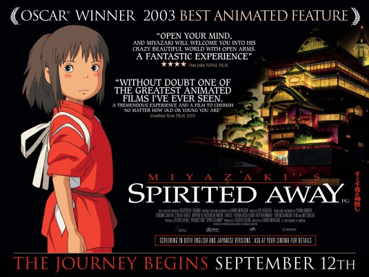 Miyazaki's Spirited Away movies in Canada