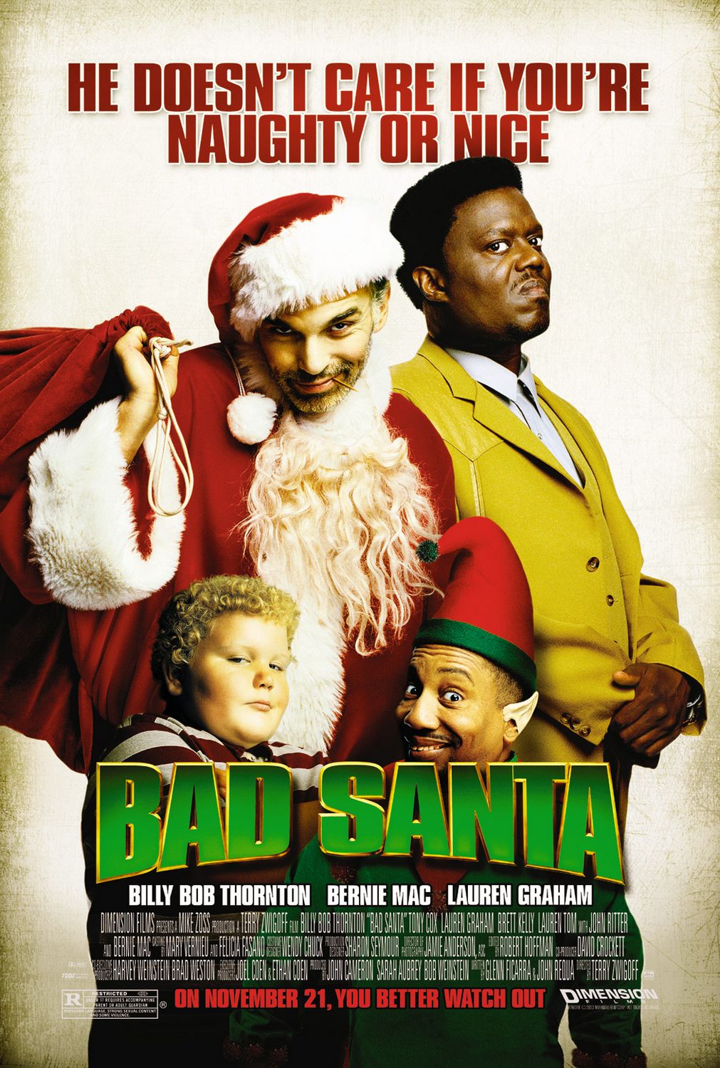 Extra Large Movie Poster Image for Bad Santa (#1 of 3)