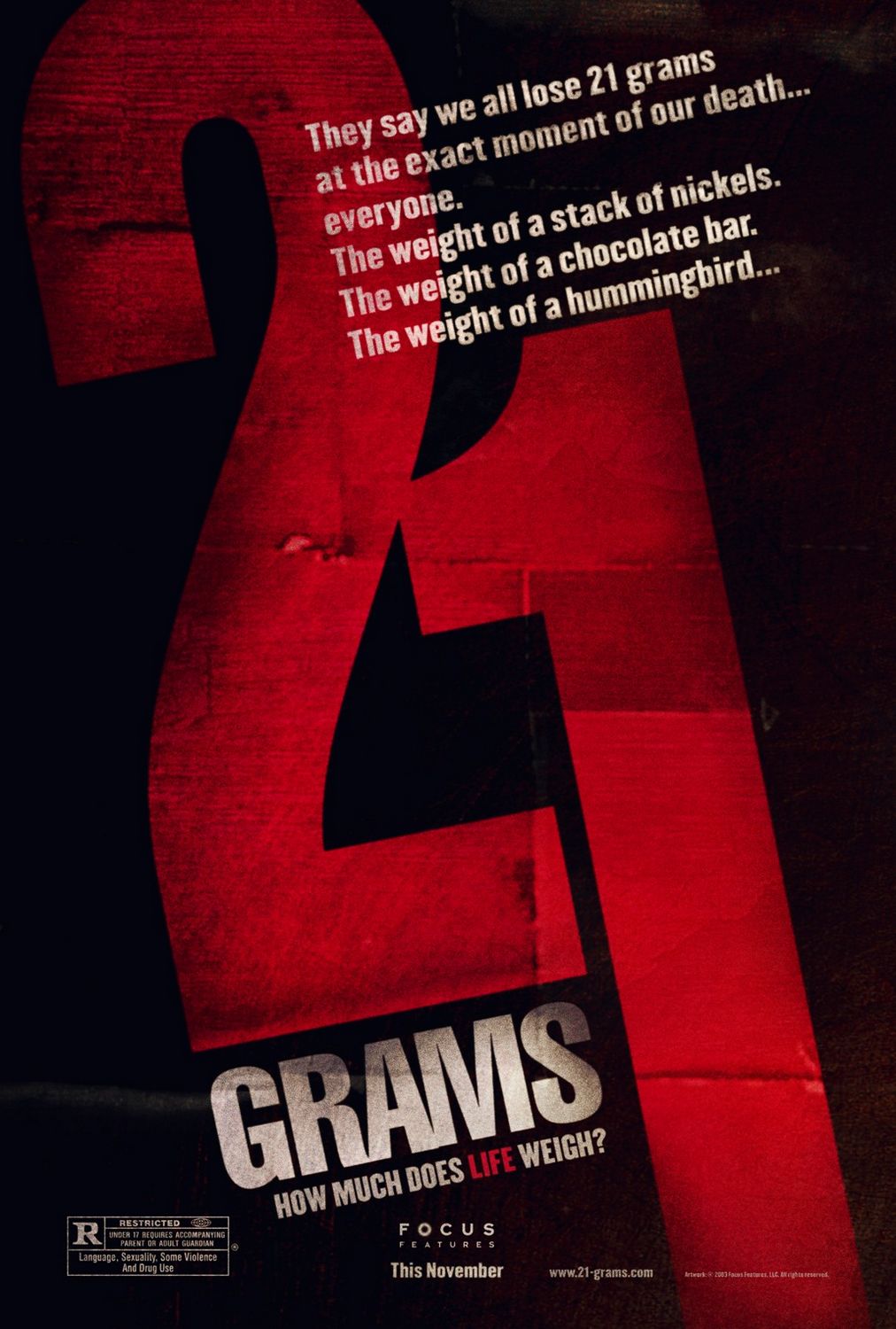 Extra Large Movie Poster Image for 21 Grams (#1 of 9)