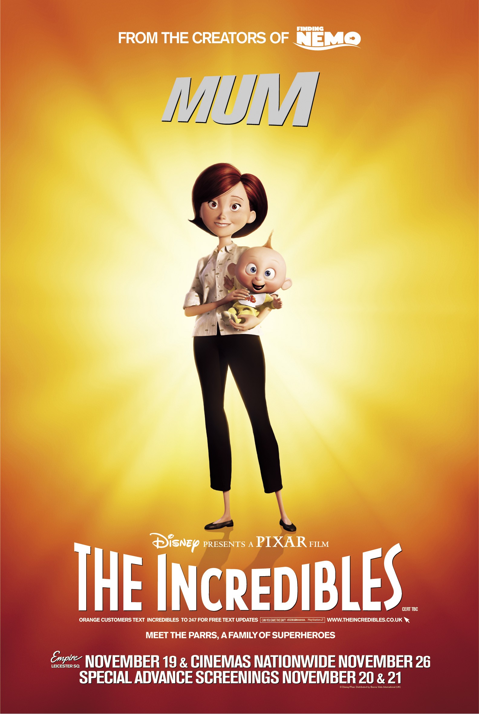 Mega Sized Movie Poster Image for The Incredibles (#23 of 27)