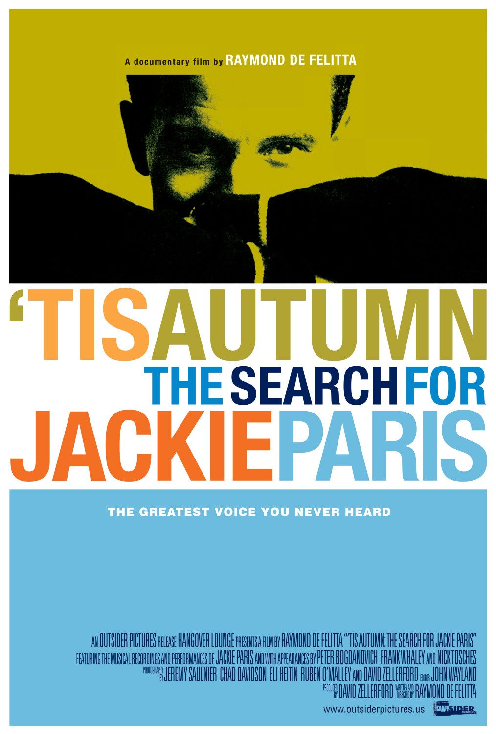 Extra Large Movie Poster Image for 'Tis Autumn: The Search for Jackie Paris 