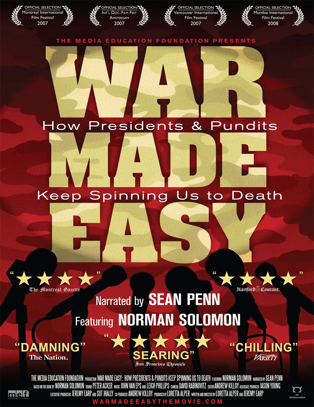 Extra Large Movie Poster Image for War Made Easy: How Presidents & Pundits Keep Spinning Us to Death 