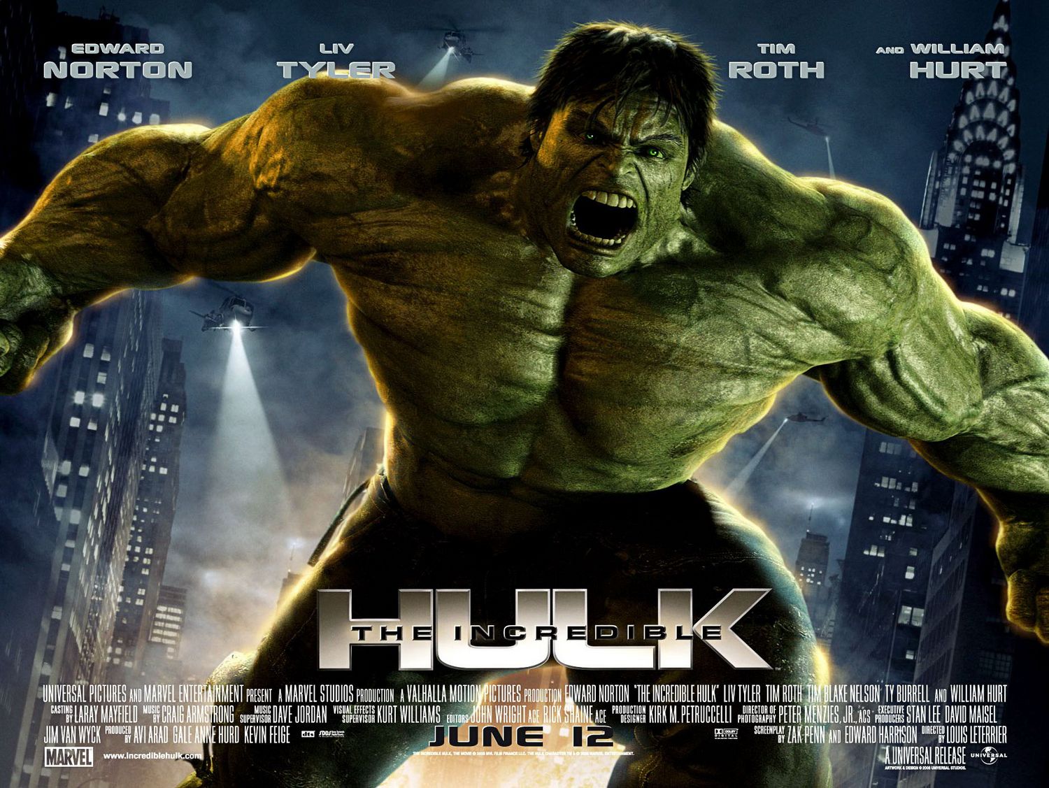 Extra Large Movie Poster Image for The Incredible Hulk (#2 of 2)