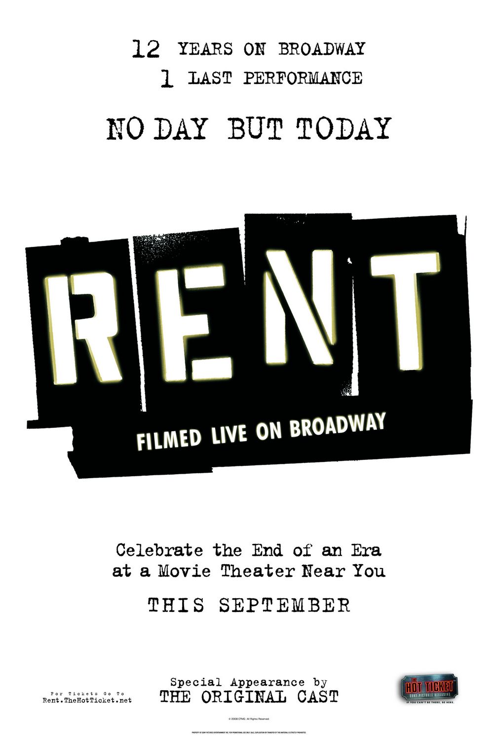 Extra Large Movie Poster Image for Rent: Filmed Live on Broadway 