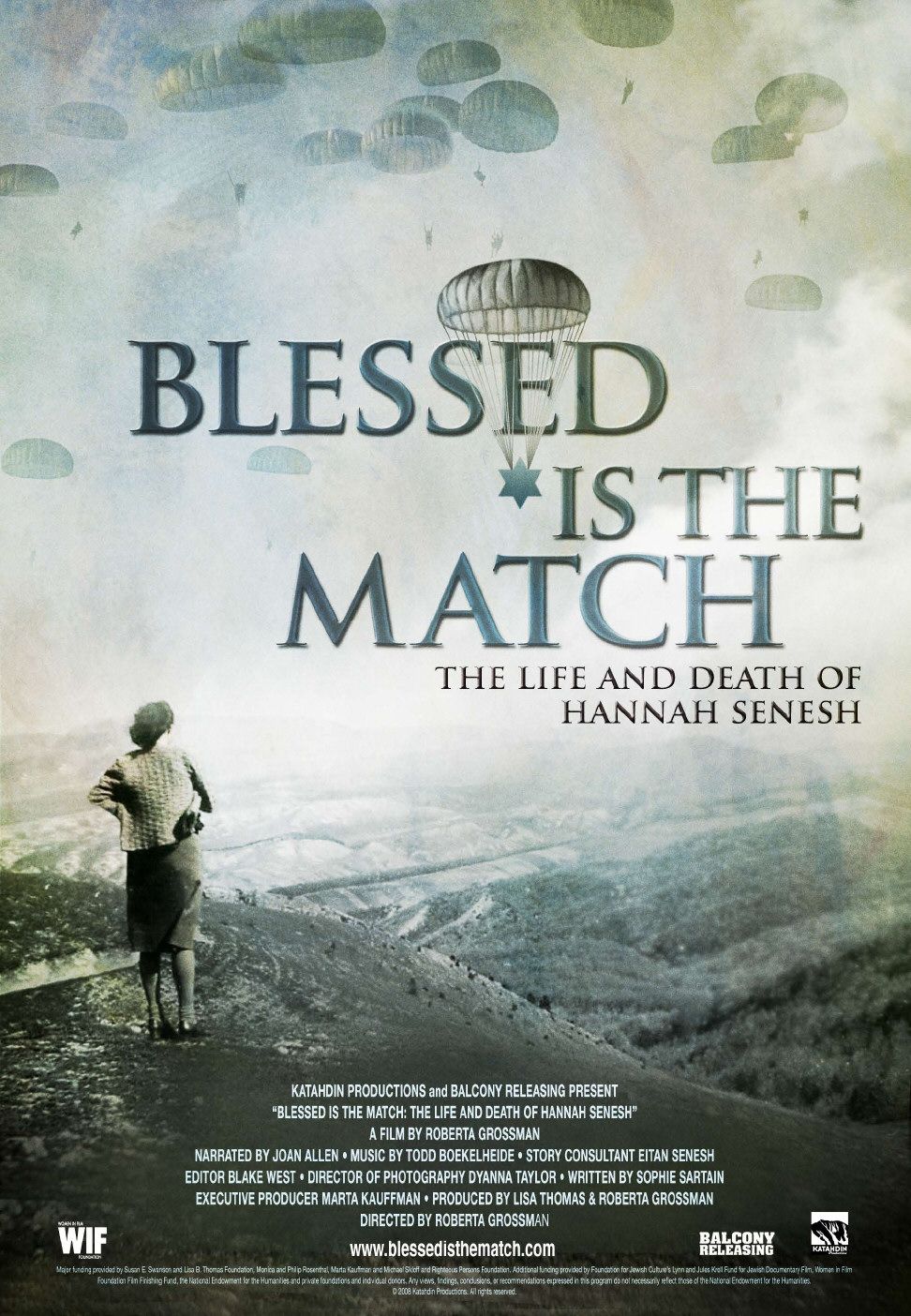 Extra Large Movie Poster Image for Blessed Is the Match: The Life and Death of Hannah Senesh 