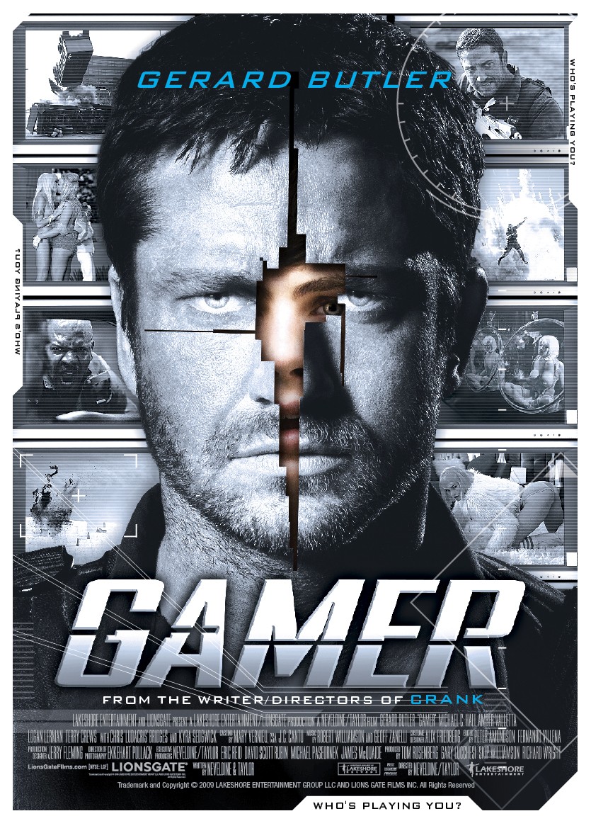 Gamer Who's Playing You Gerard Butler Movie Promo Poster B