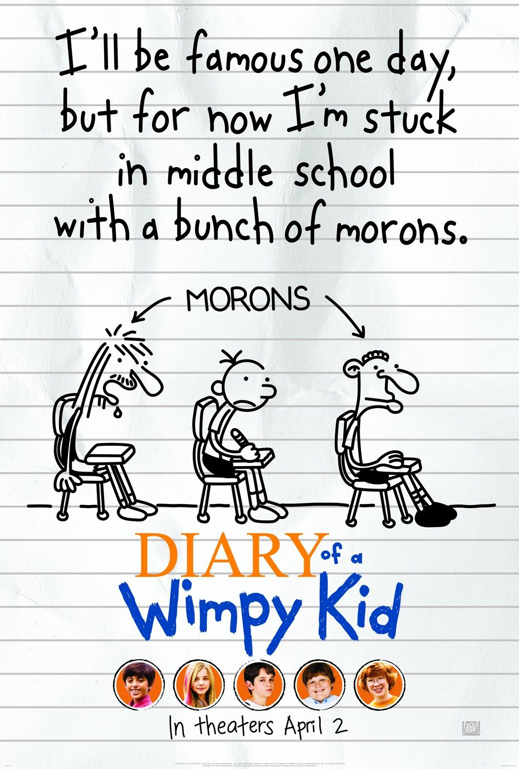 Extra Large Movie Poster Image for Diary of a Wimpy Kid (#1 of 9)