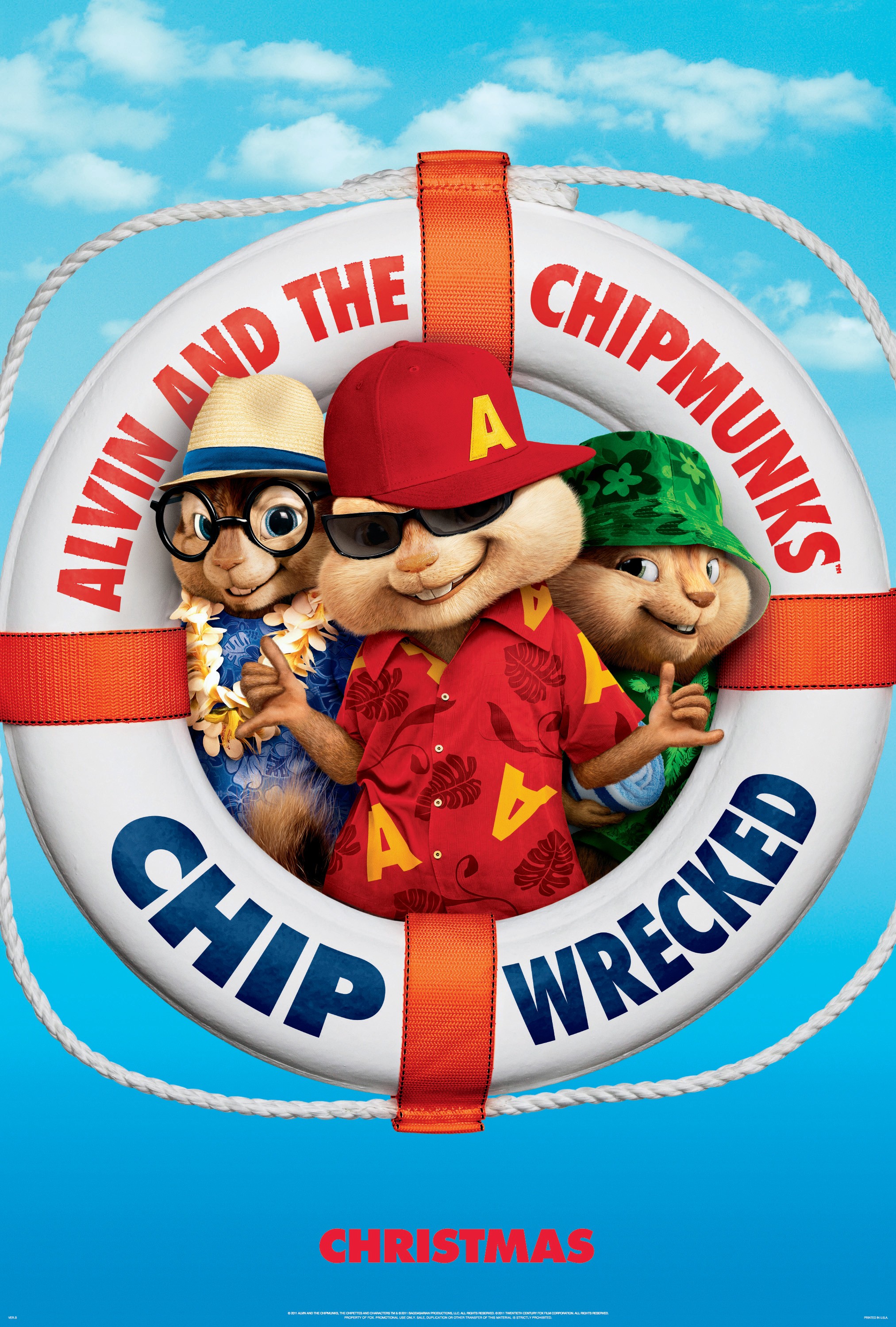 Mega Sized Movie Poster Image for Alvin and the Chipmunks: Chip-Wrecked (#2 of 9)