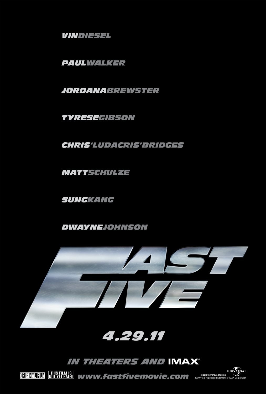 Extra Large Movie Poster Image for Fast Five (#1 of 12)