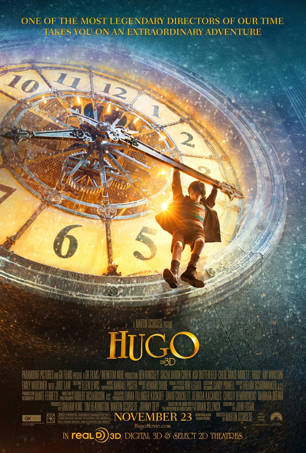 Extra Large Movie Poster Image for Hugo (#3 of 10)