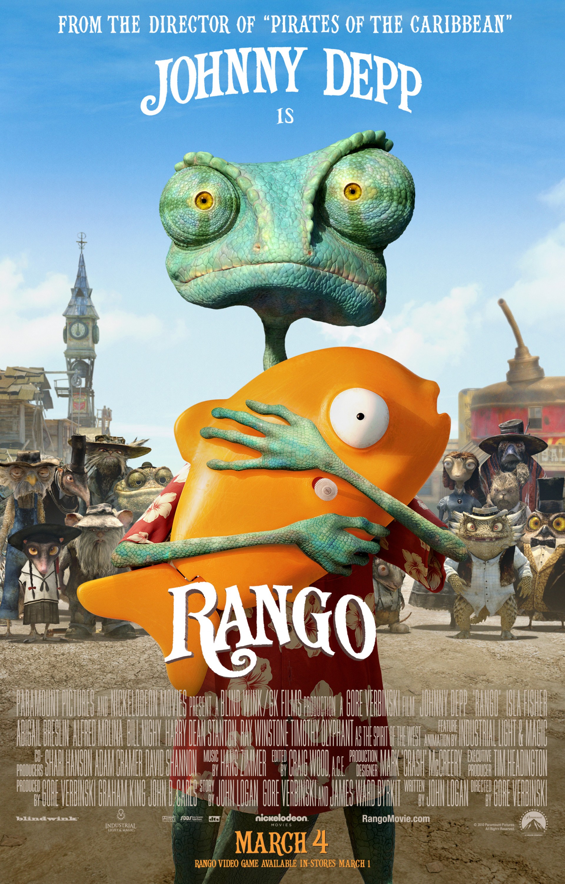Mega Sized Movie Poster Image for Rango (#2 of 3)