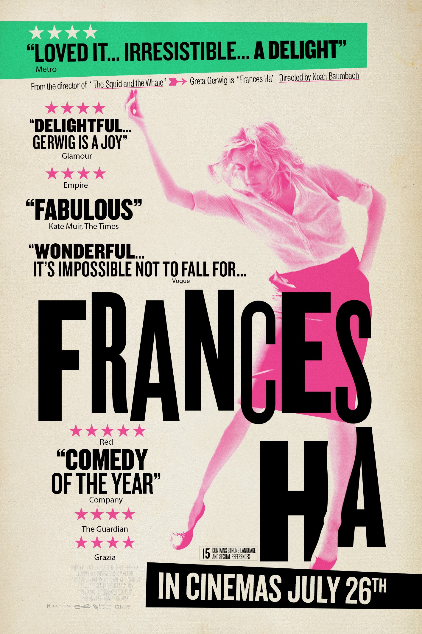 Mega Sized Movie Poster Image for Frances Ha (#3 of 4)
