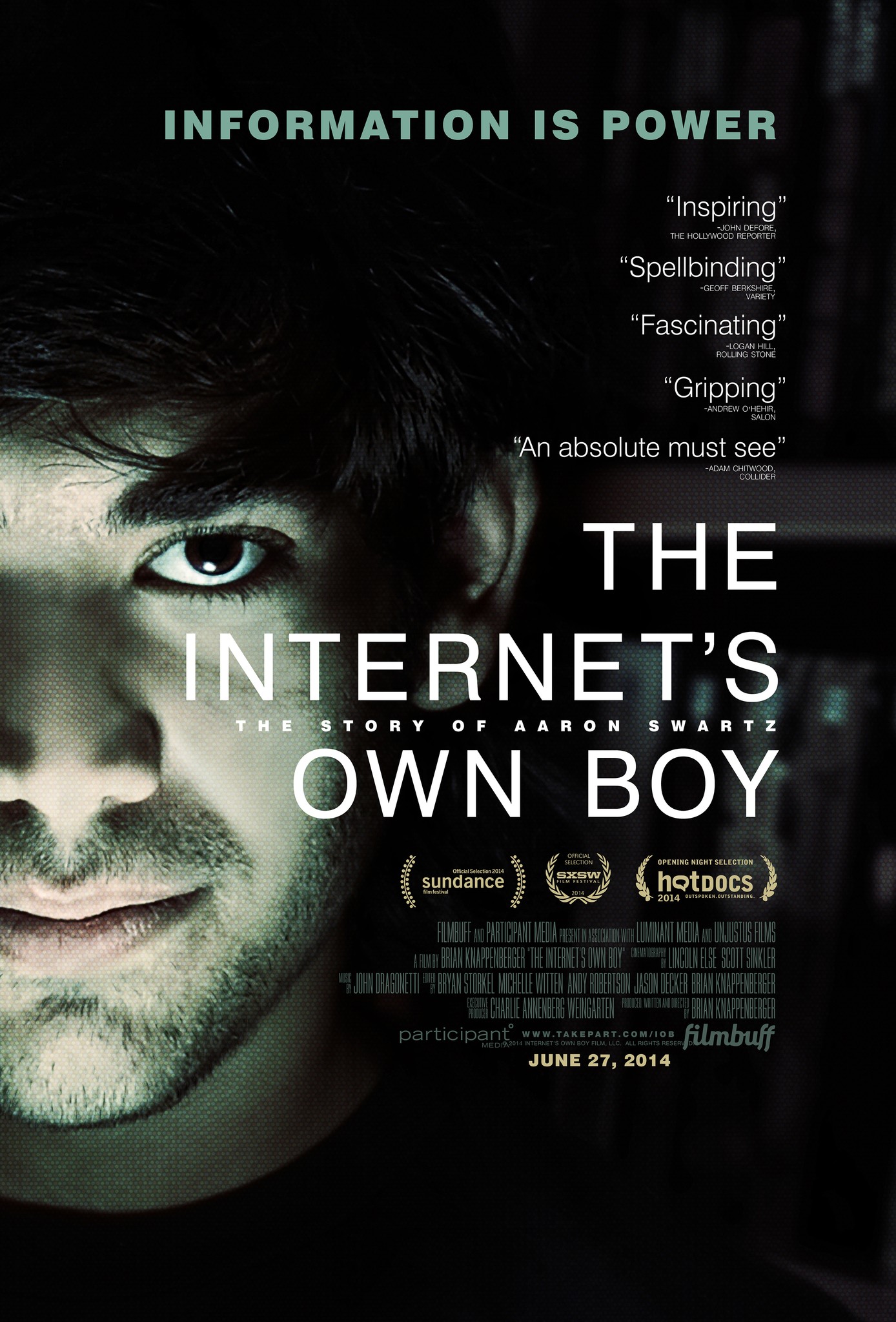 Mega Sized Movie Poster Image for The Internet's Own Boy: The Story of Aaron Swartz (#2 of 3)