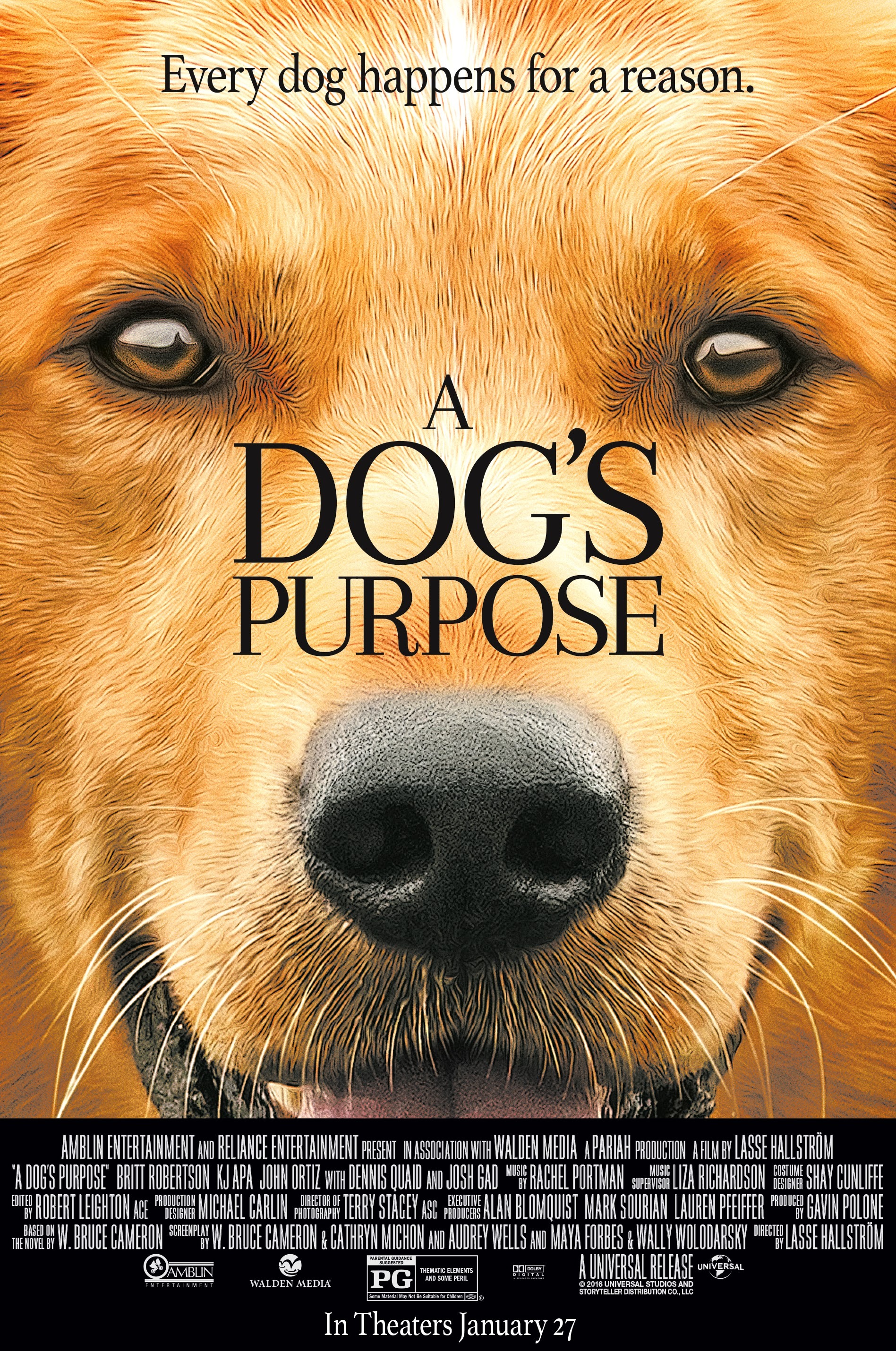 Mega Sized Movie Poster Image for A Dog's Purpose (#14 of 14)