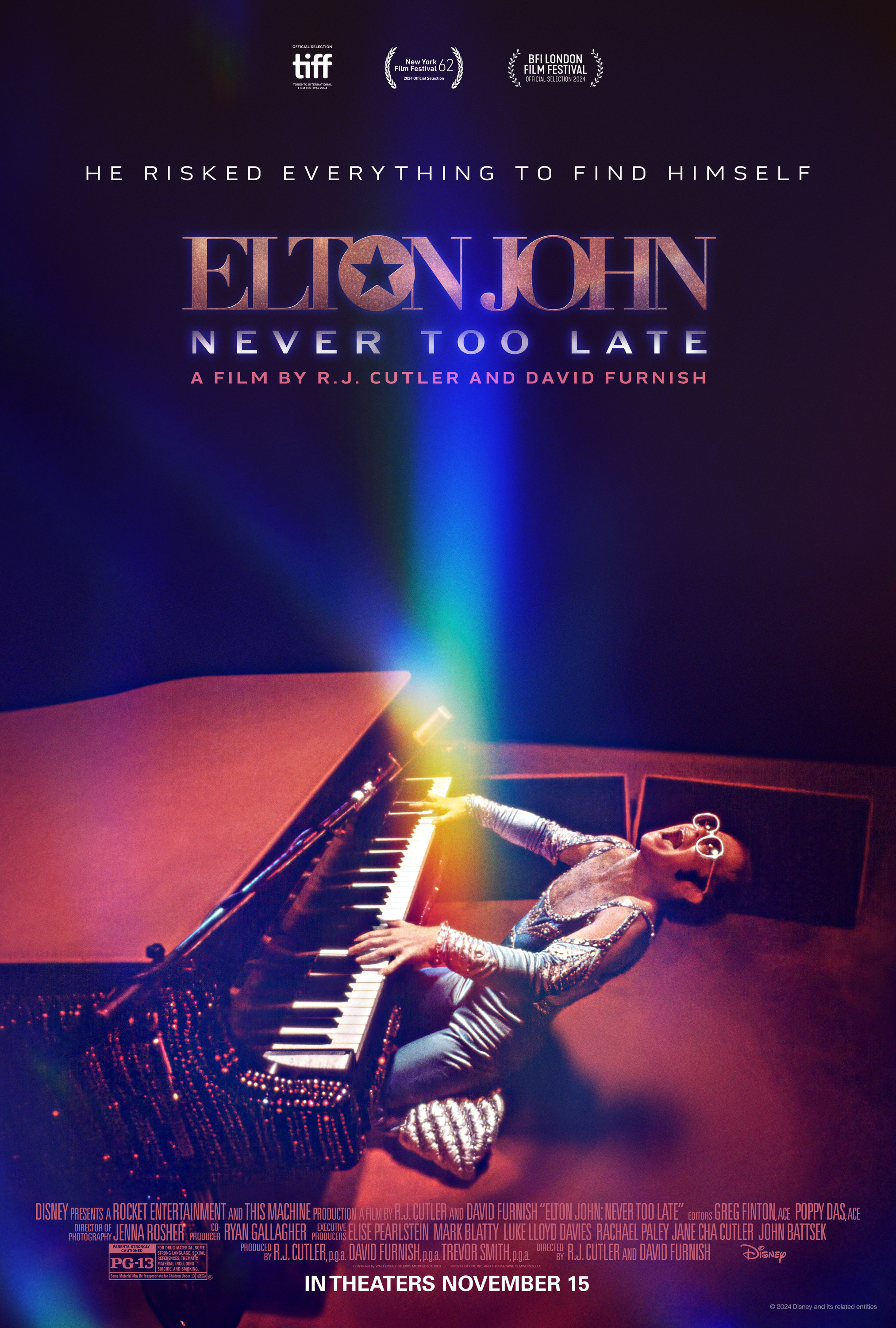 Mega Sized Movie Poster Image for Elton John: Never Too Late 