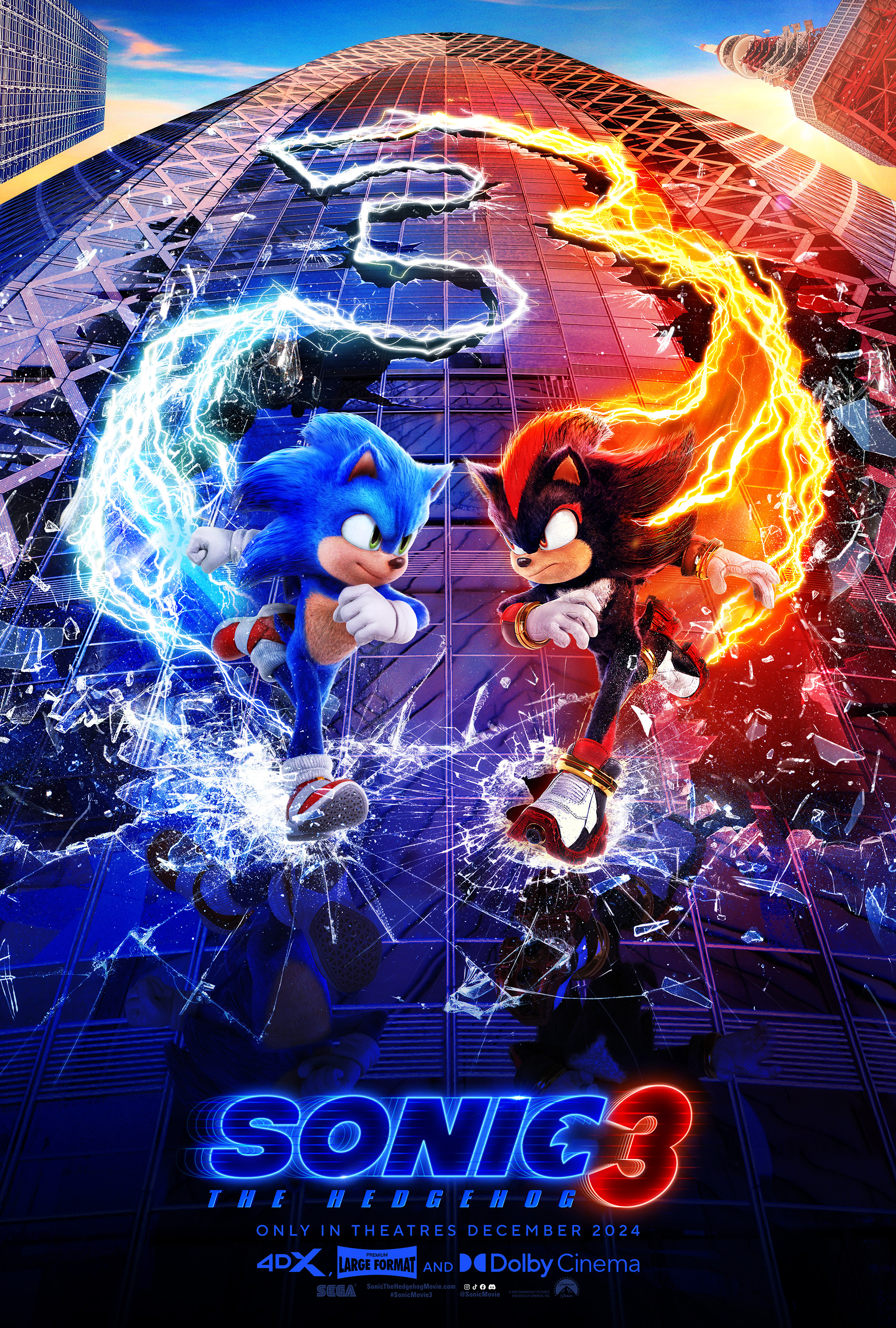 Mega Sized Movie Poster Image for Sonic the Hedgehog 3 