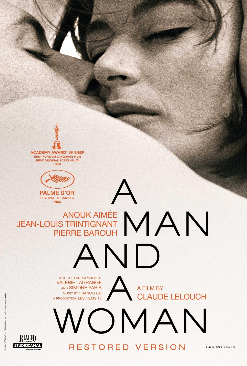 Extra Large Movie Poster Image for Un homme et une femme (#2 of 2)