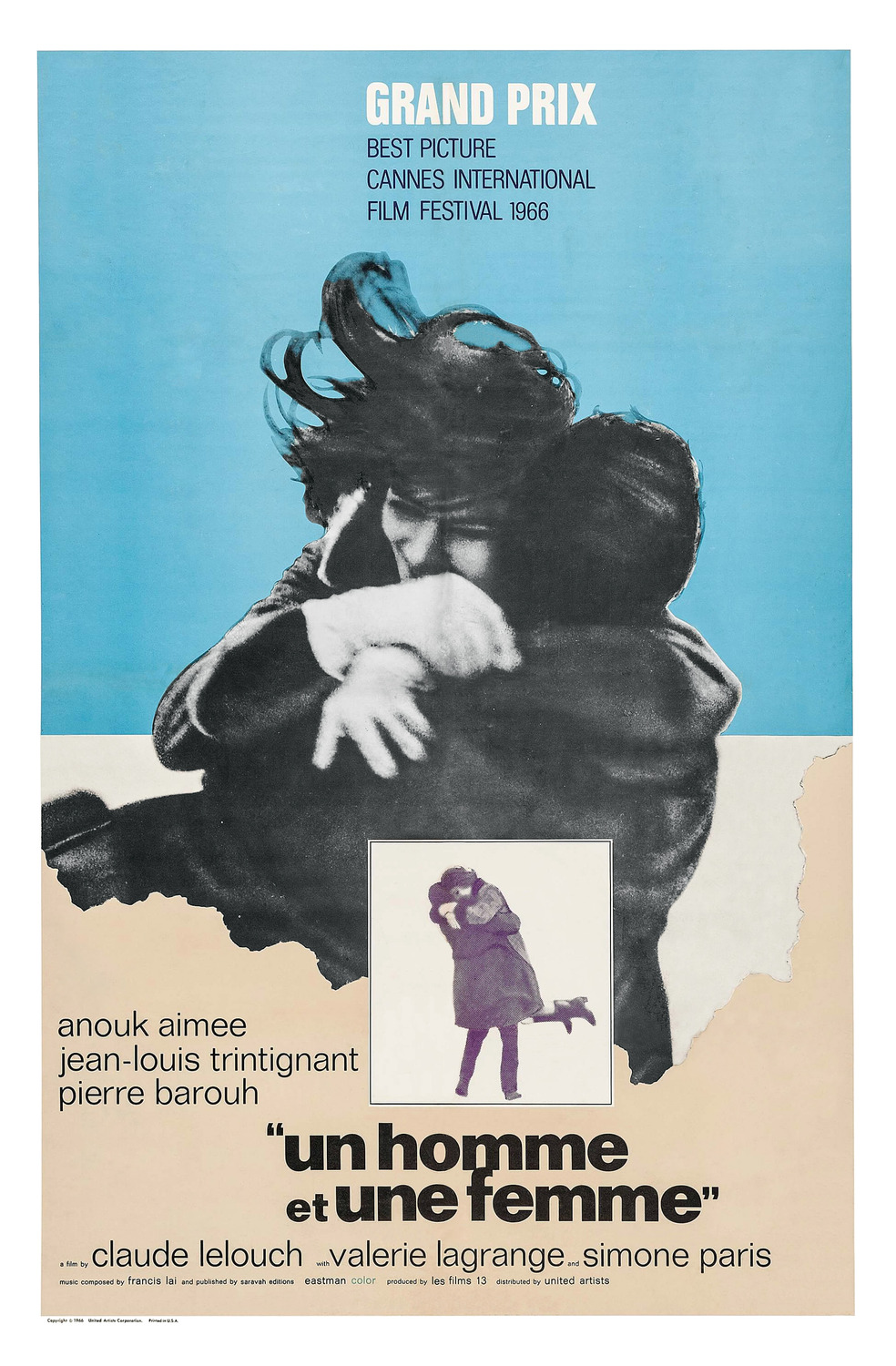 Extra Large Movie Poster Image for Un homme et une femme (#1 of 2)