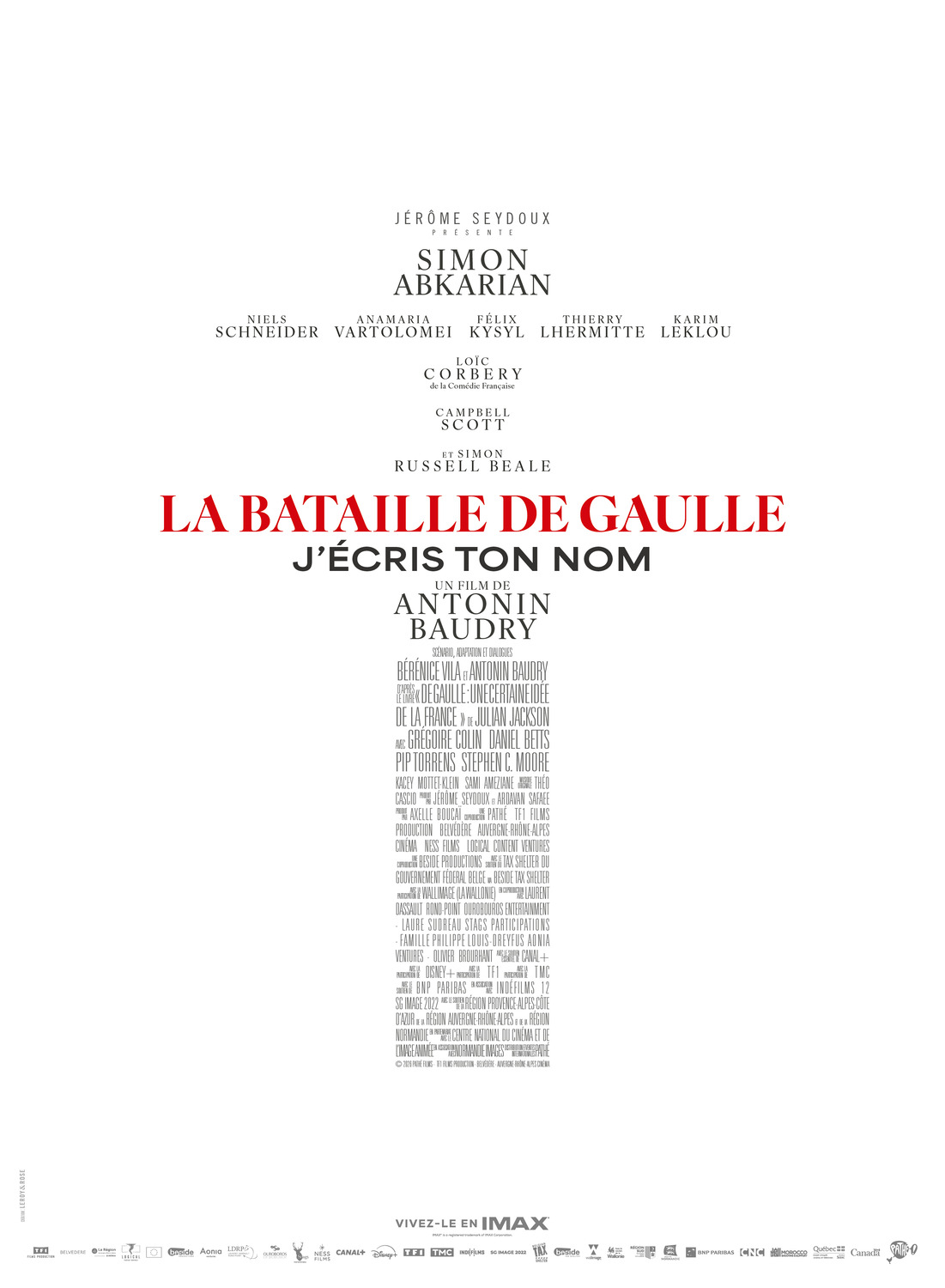 Extra Large Movie Poster Image for La bataille de Gaulle: J'écris ton nom 