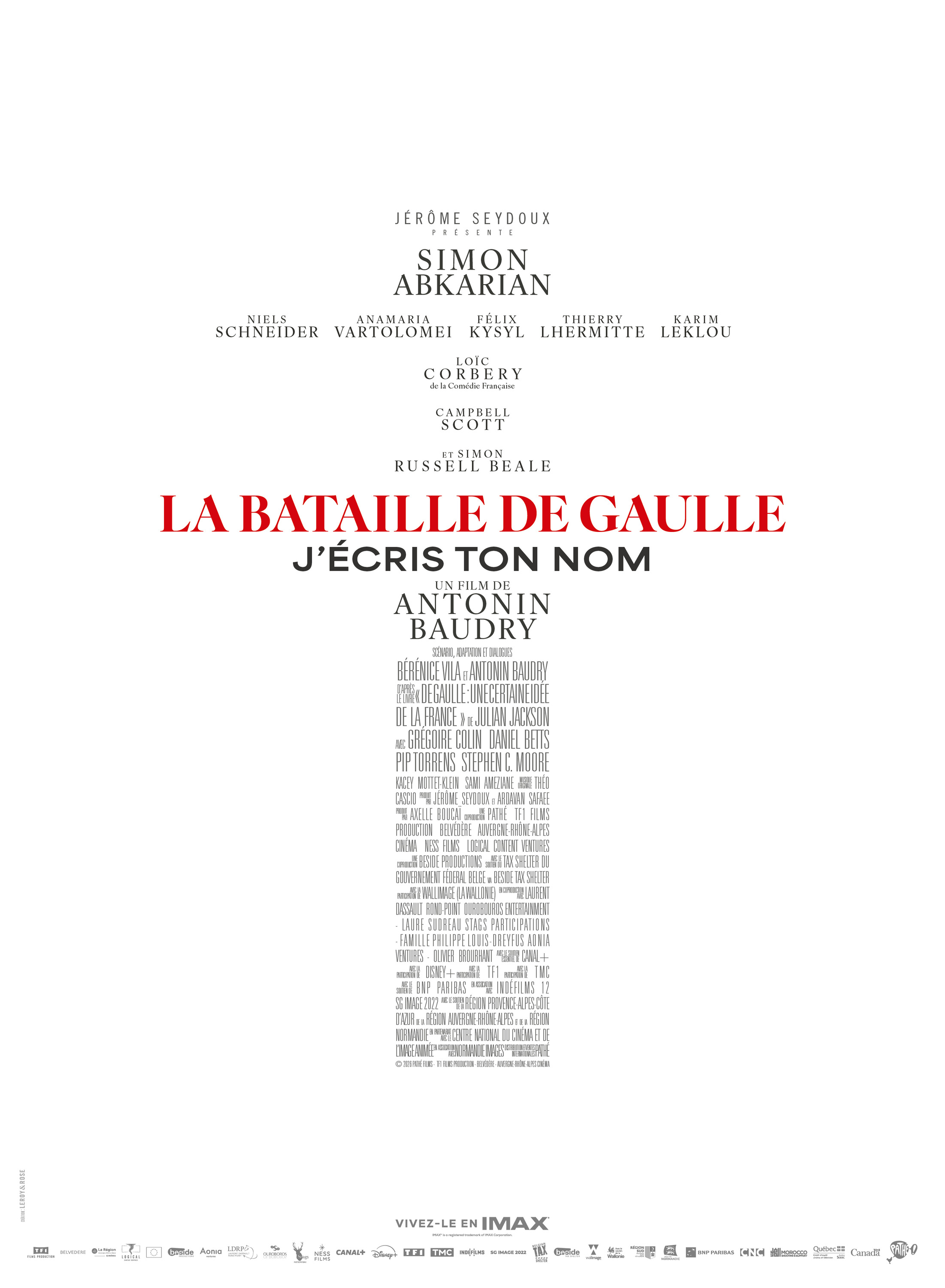 Mega Sized Movie Poster Image for La bataille de Gaulle: J'écris ton nom 