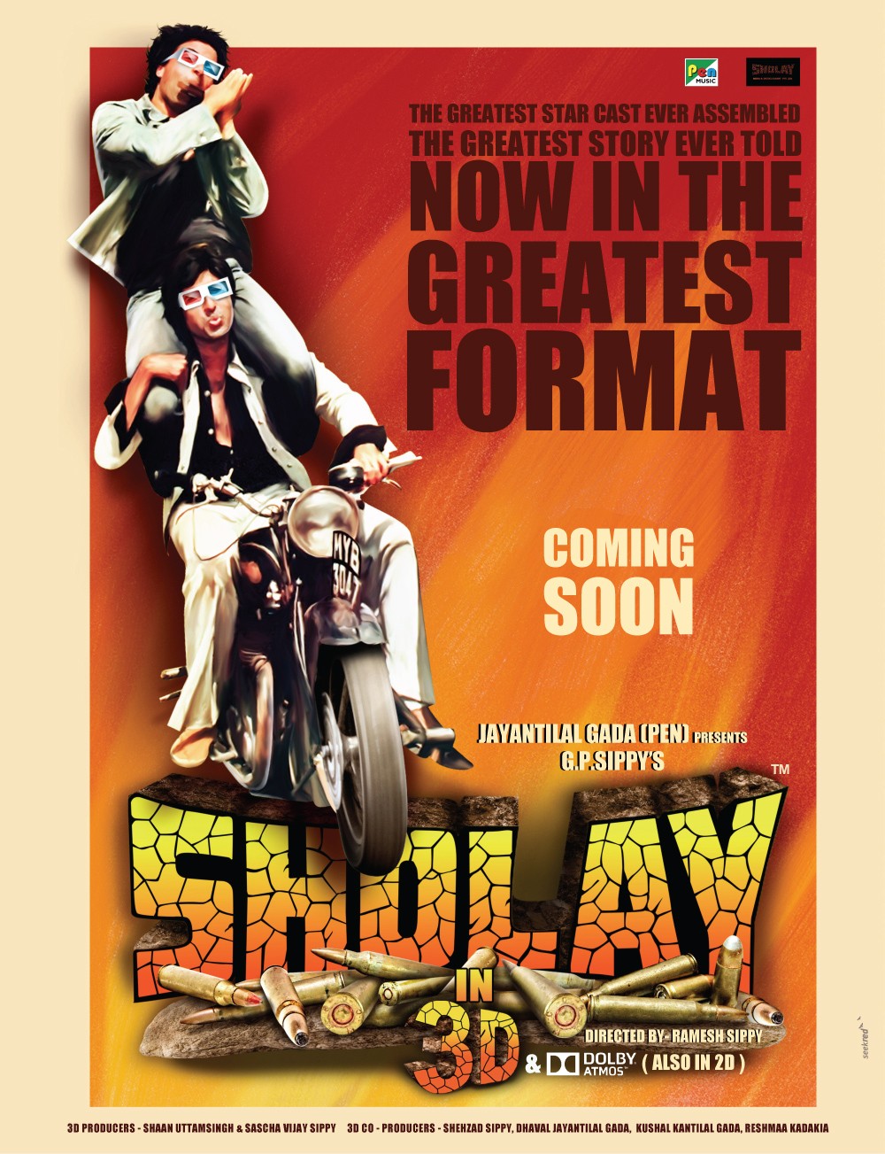 Extra Large Movie Poster Image for Sholay (#2 of 9)