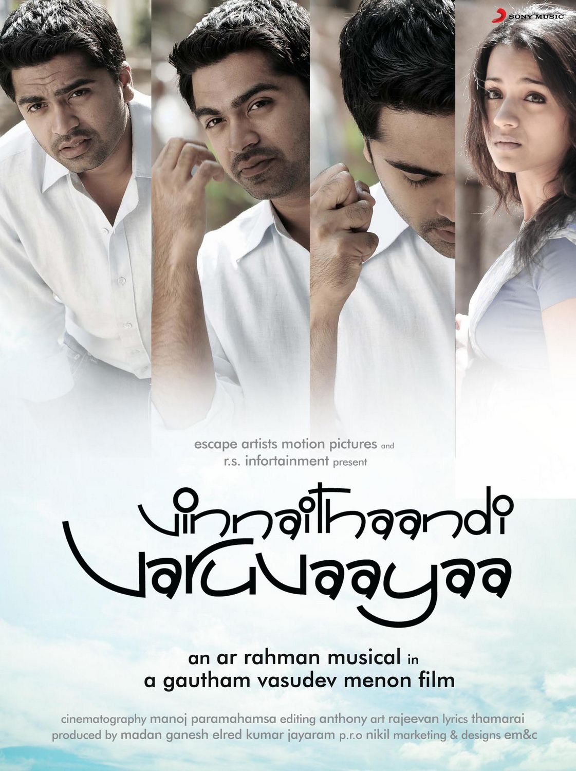 Extra Large Movie Poster Image for Vinnaithaandi Varuvaayaa 