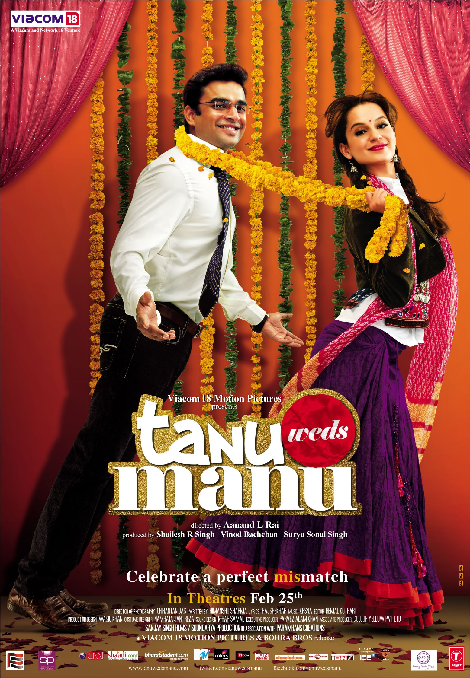 Mega Sized Movie Poster Image for Tanu Weds Manu (#2 of 2)