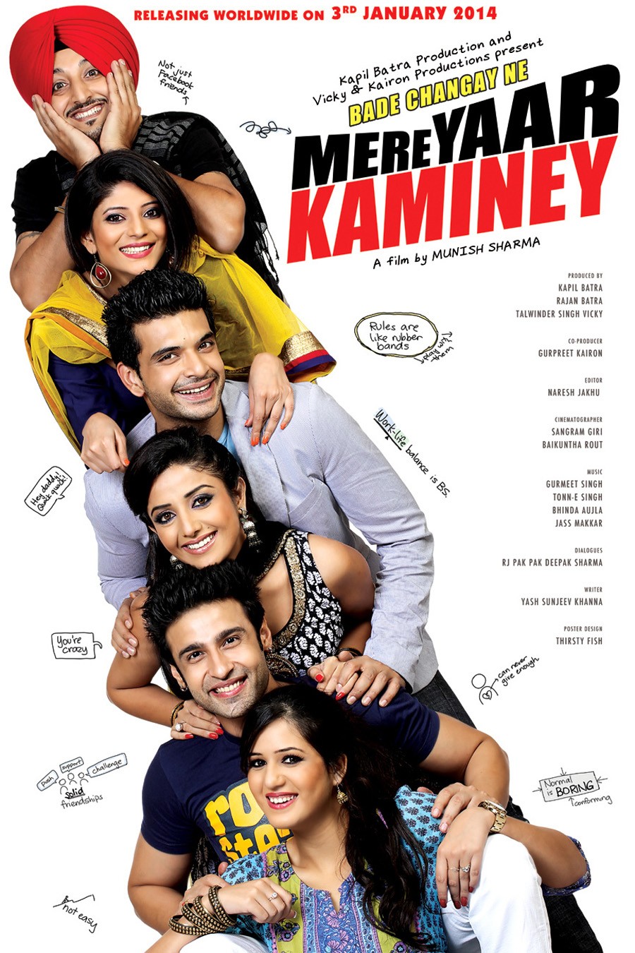 Extra Large Movie Poster Image for Mere Yaar Kaminey (#2 of 4)
