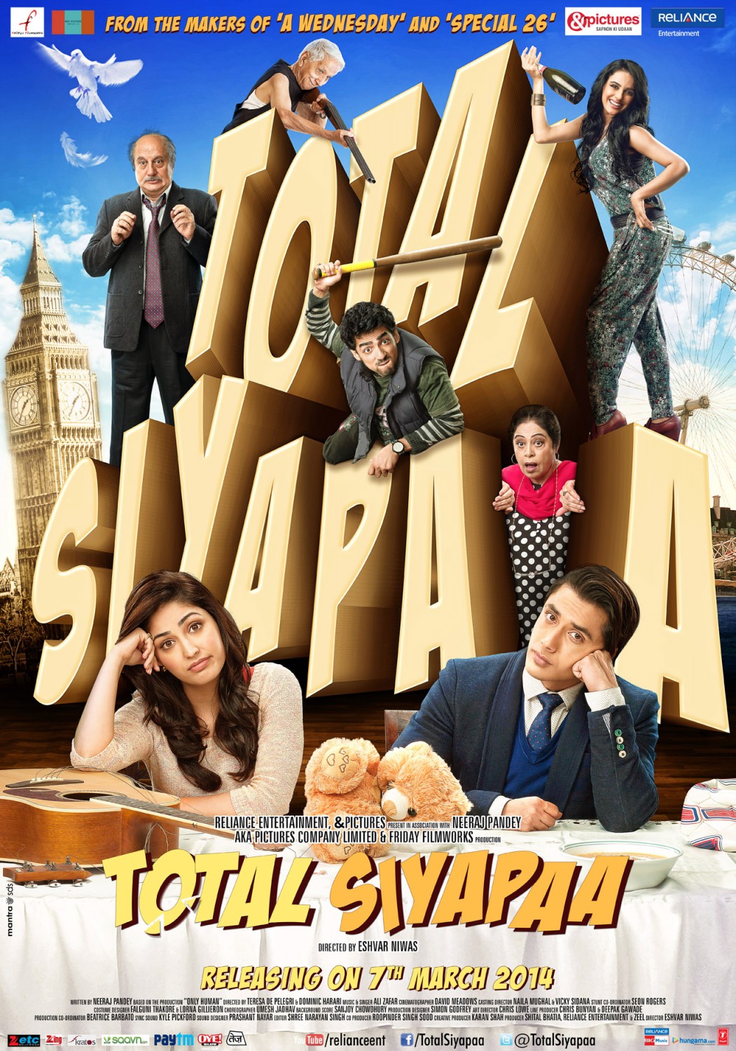 Extra Large Movie Poster Image for Total Siyapaa (#2 of 2)
