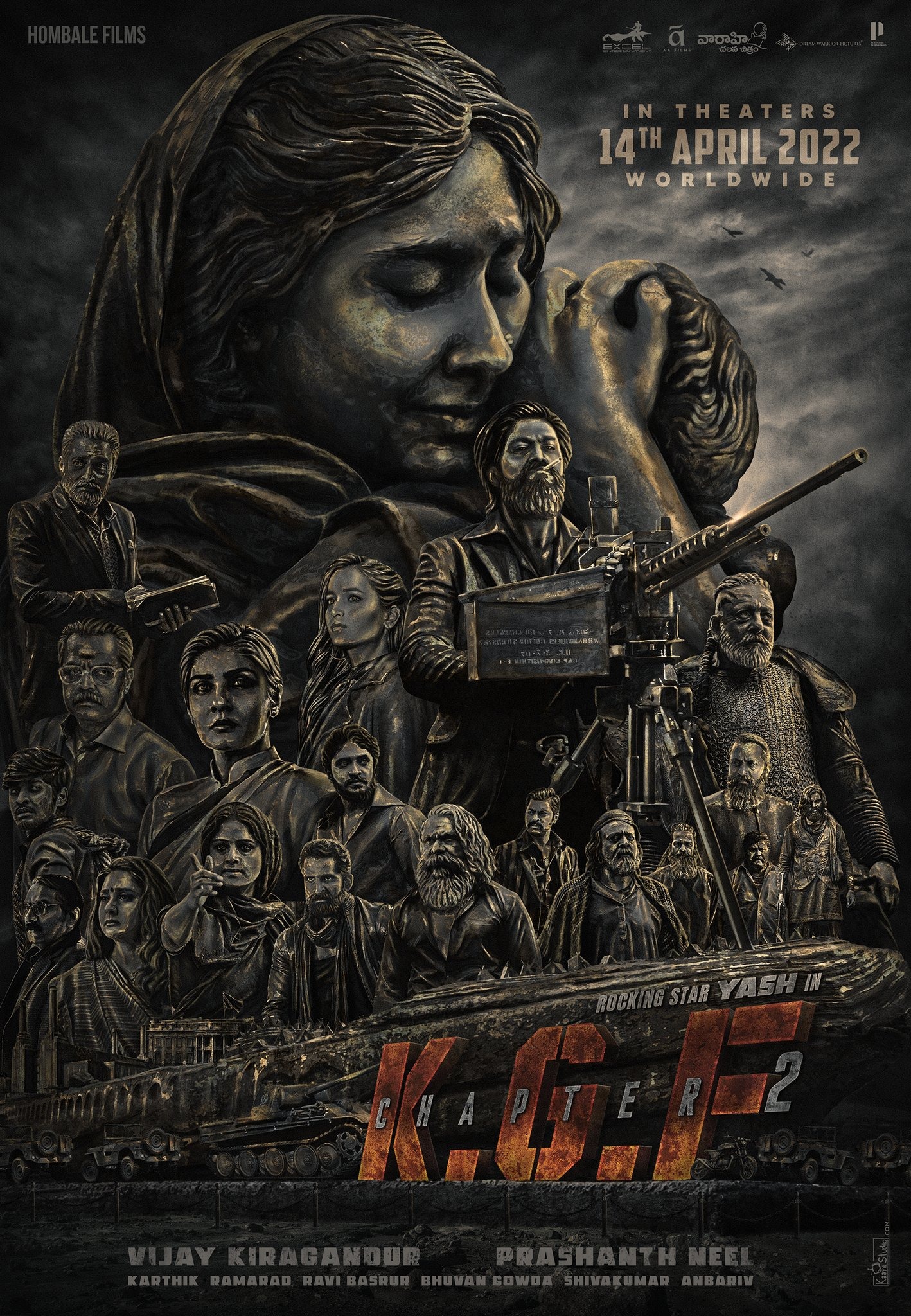 Mega Sized Movie Poster Image for K.G.F: Chapter 2 (#1 of 11)