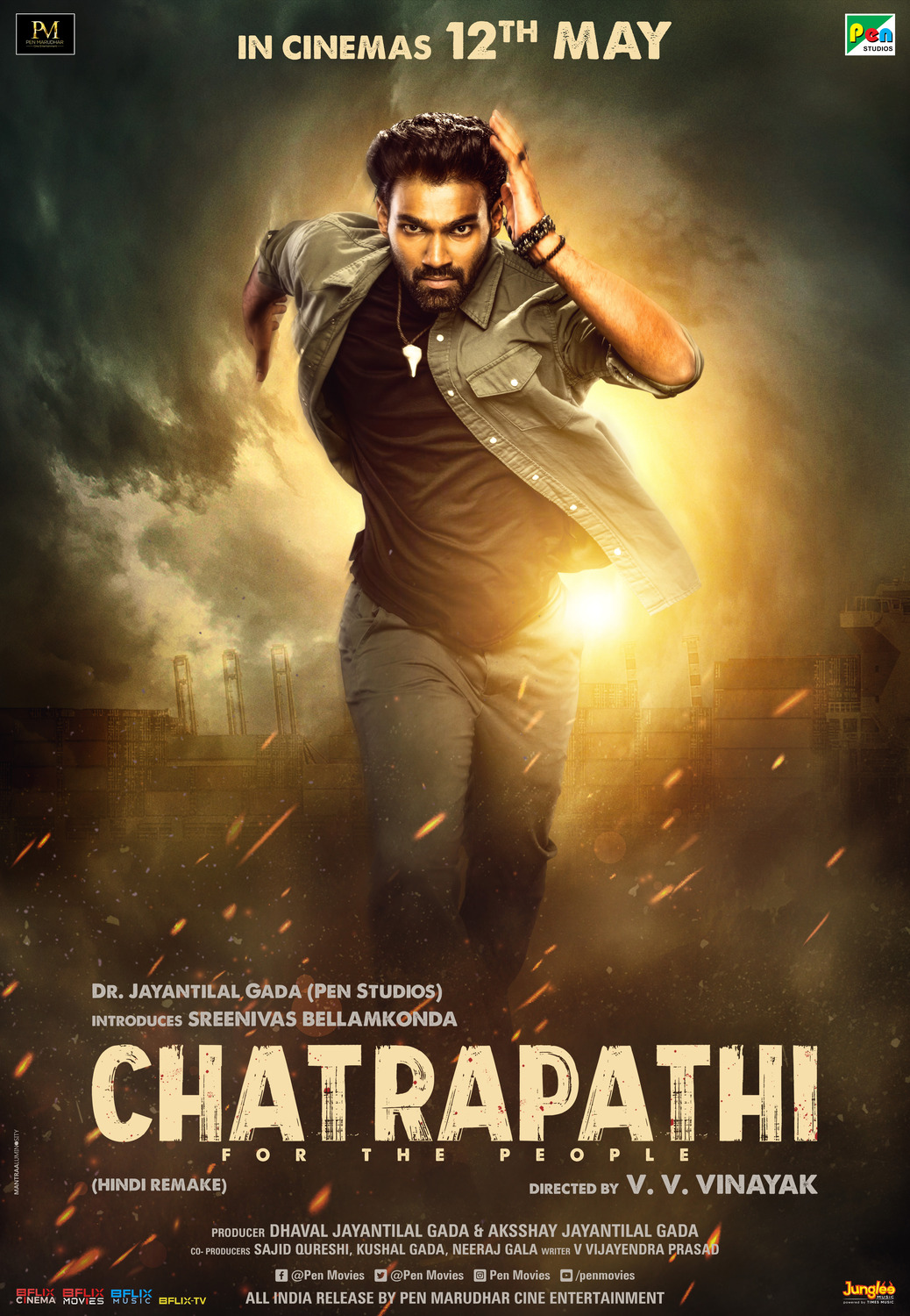 Extra Large Movie Poster Image for Chatrapathi (#4 of 5)