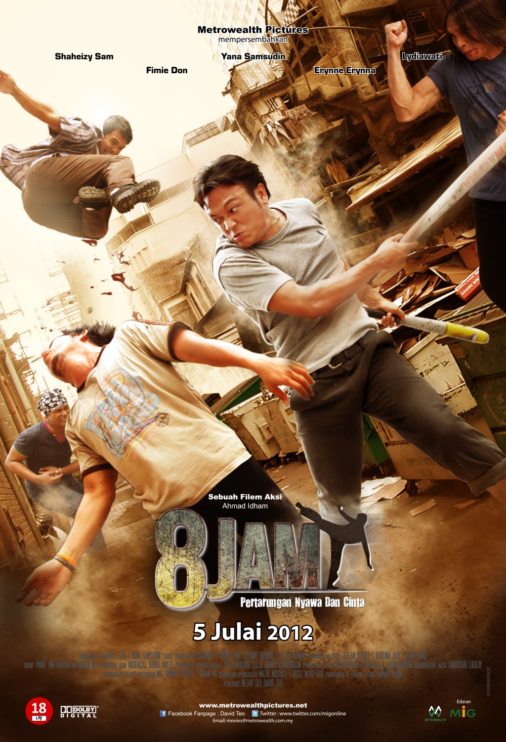 Extra Large Movie Poster Image for 8 Jam 