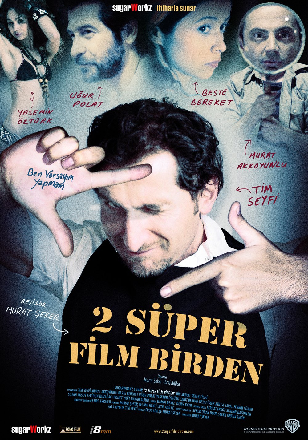 Extra Large Movie Poster Image for 2 süper film birden 