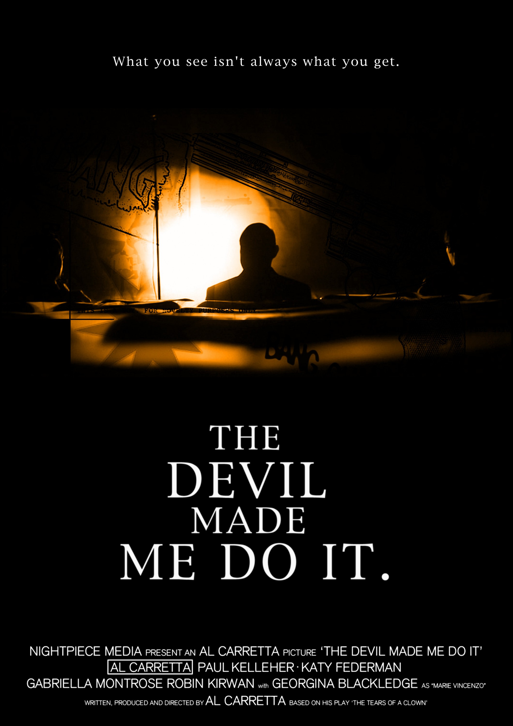 Mega Sized Movie Poster Image for The Devil Made Me Do It 