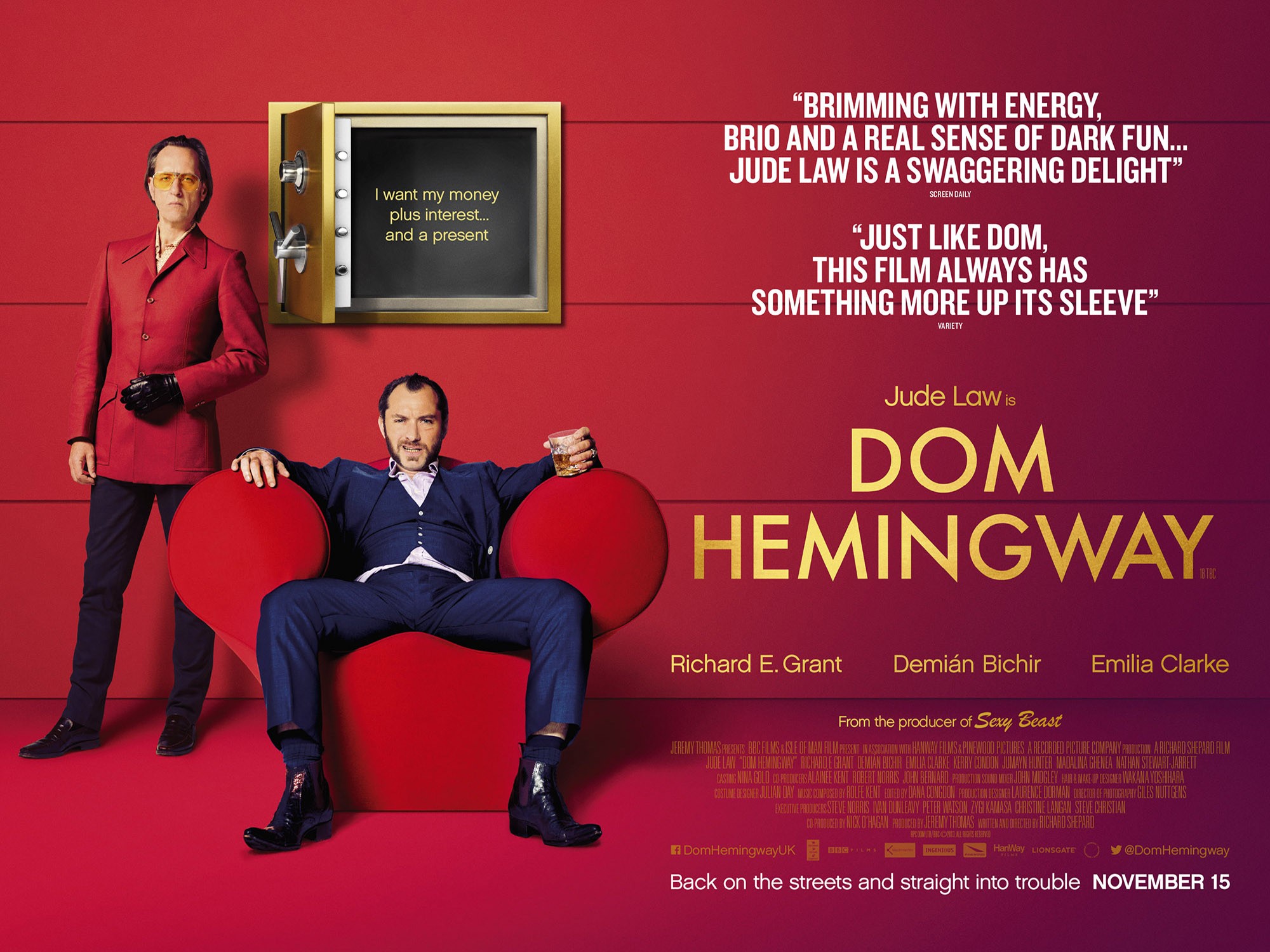 Mega Sized Movie Poster Image for Dom Hemingway (#2 of 3)