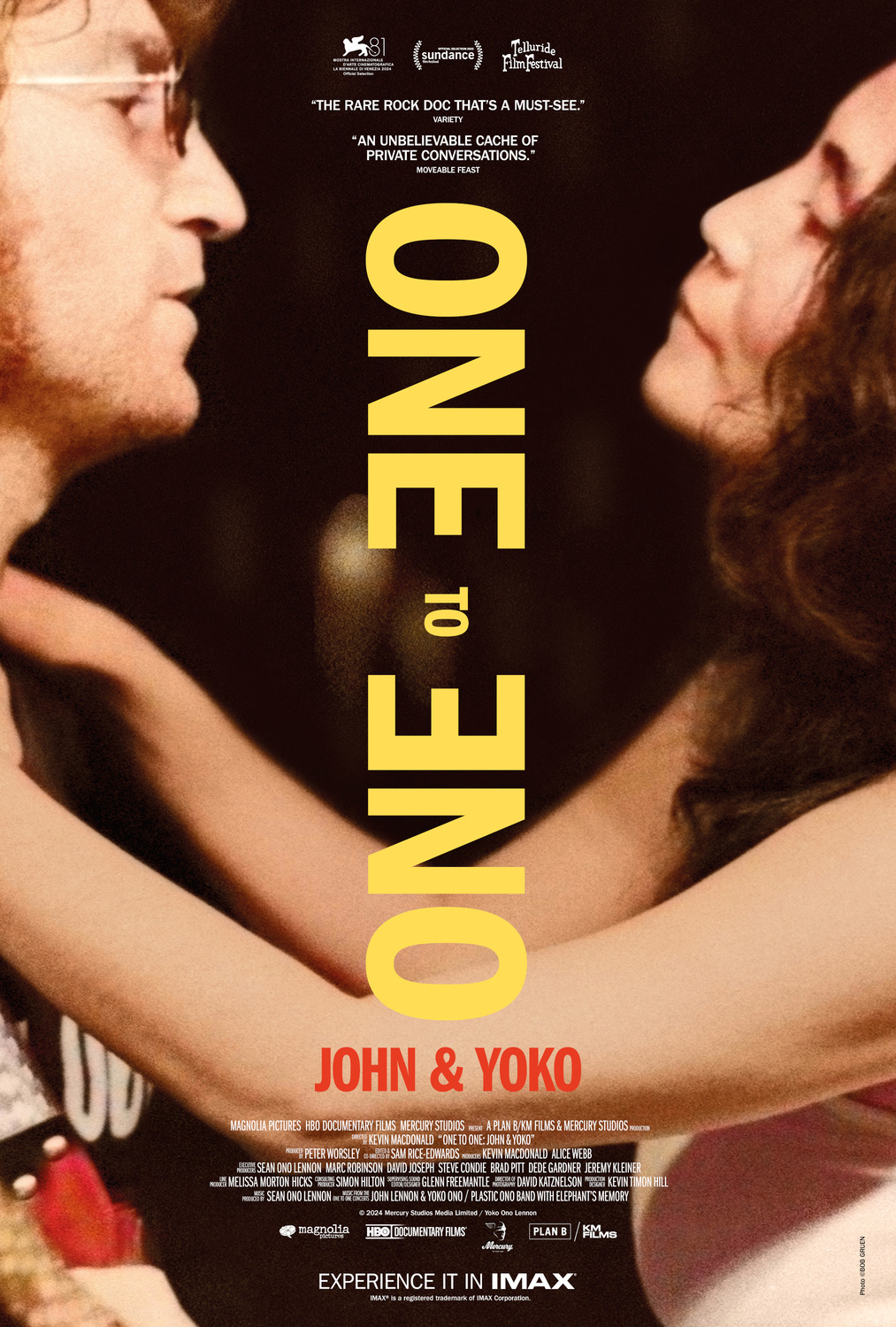 Extra Large Movie Poster Image for One to One: John & Yoko 