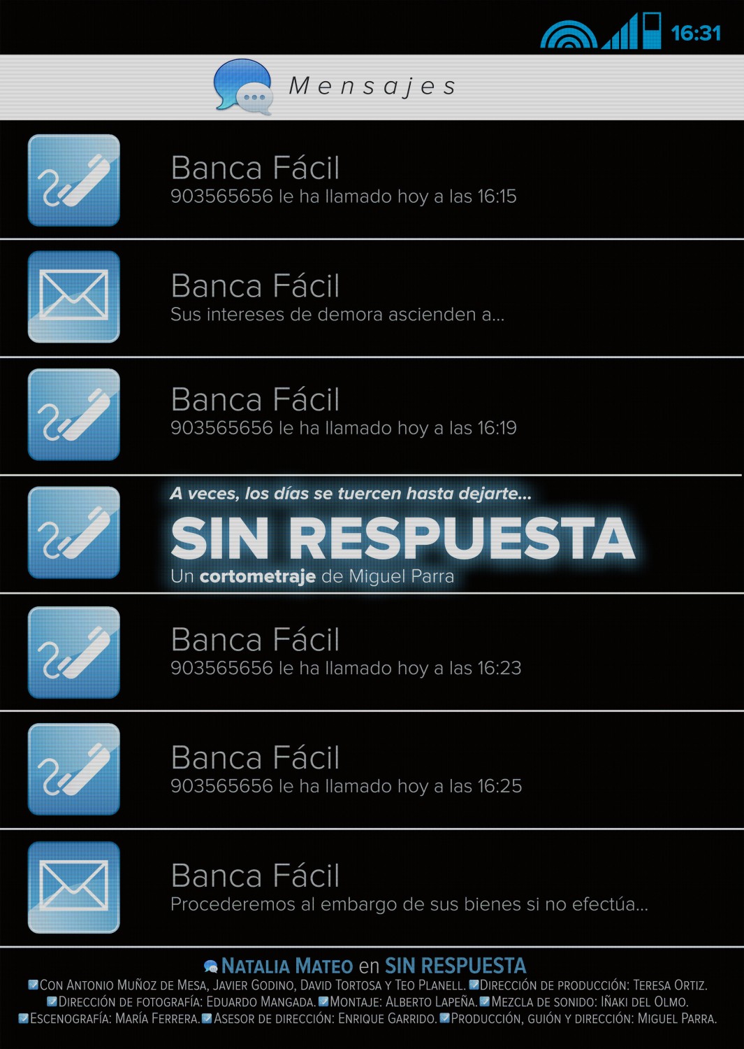 Extra Large Movie Poster Image for Sin respuesta