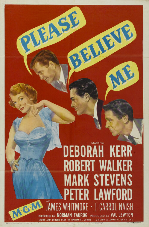 Please Believe Me Movie Poster (#1 of 2) - IMP Awards
